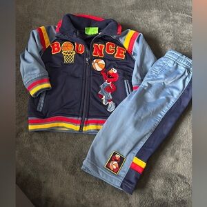 Vintage Elmo Set 2006 Bounce Basketball Size 12 Months Long Sleeve Jacket